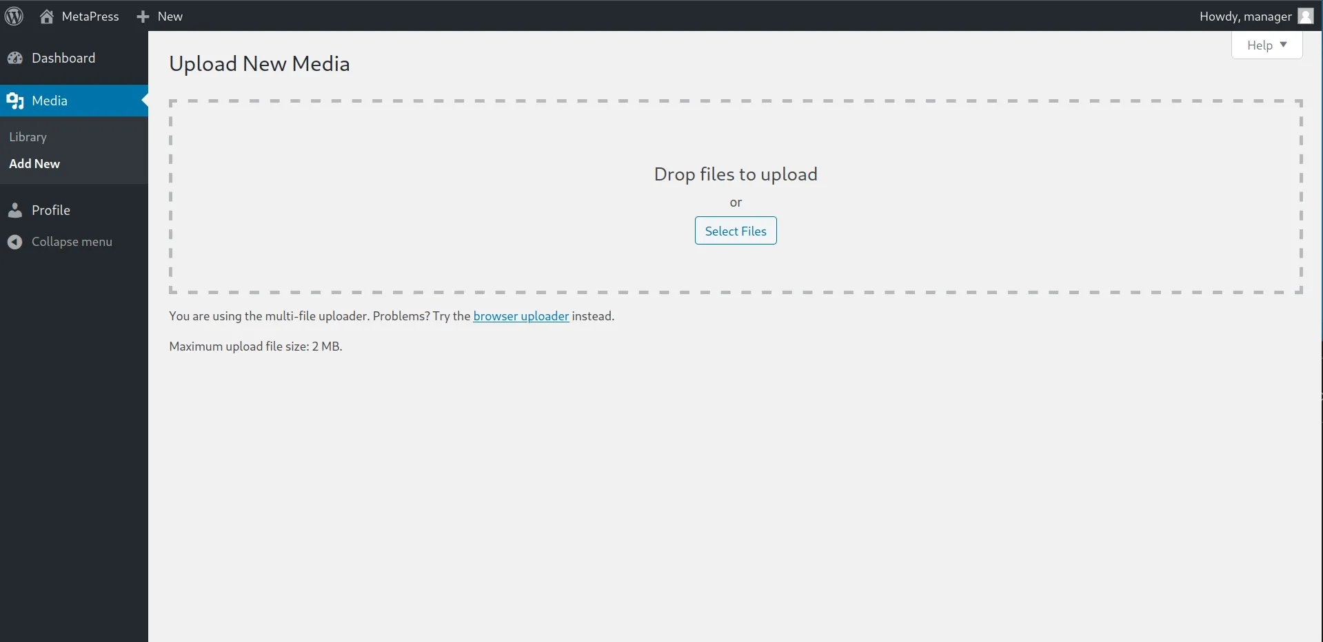 Upload Screen Upload screen